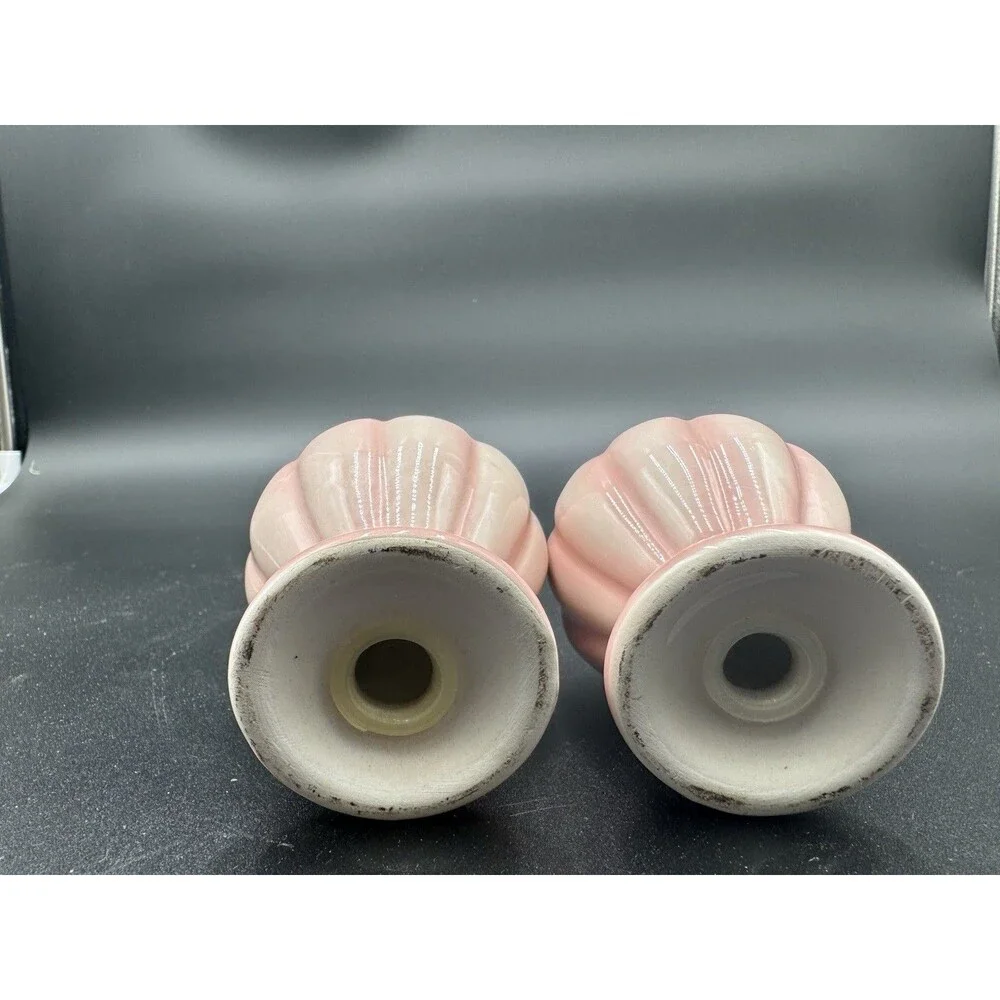 Vintage Pink Floral Salt & Pepper Shakers Blush Pink